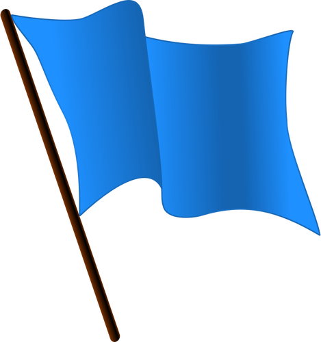 Blaue Flagge winken Vektor